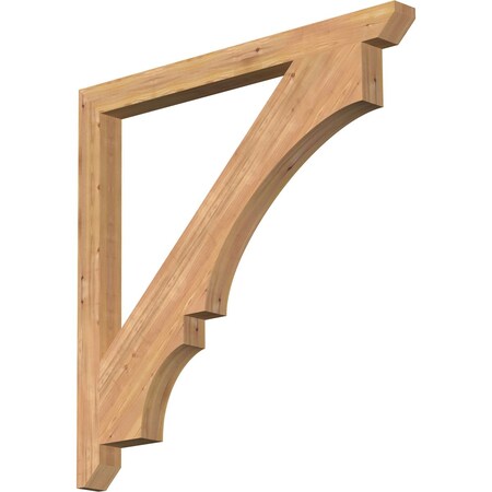 Ekena Millwork Balboa Slat Smooth Bracket, Western Red Cedar, 3 1/2"W x 46"D x 46"H BKT04X46X46BOA06SWR
